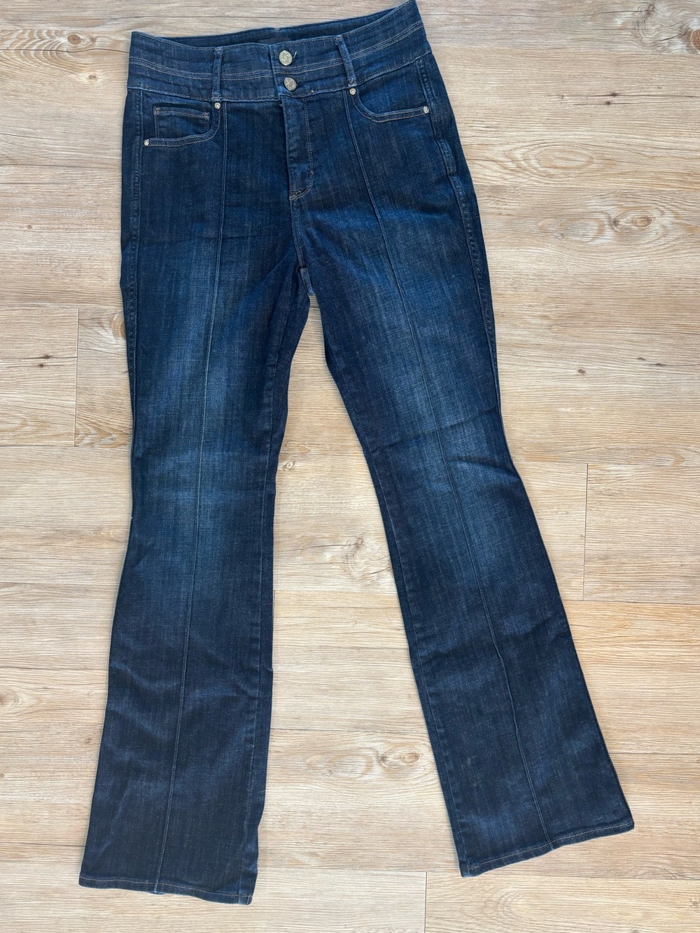 White House Black Market Extra High Rise Skinny Flare Jeans